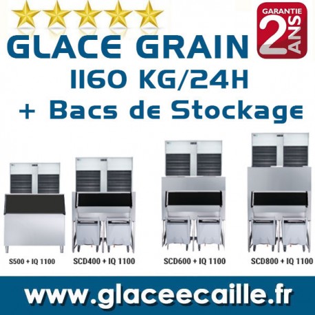 ITV Machine a glace grain Pilée 1100 kg par 24h ITV