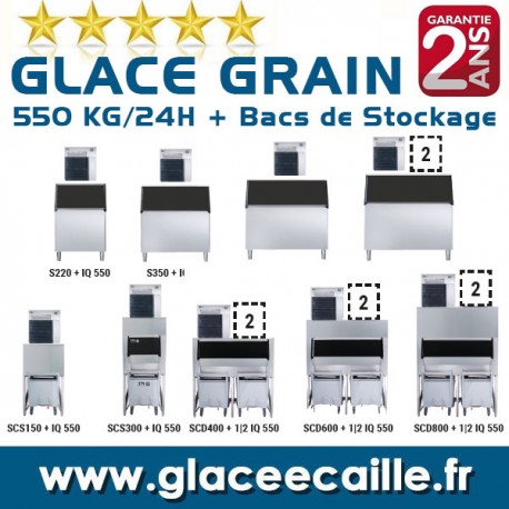 Machine à glaçons, glace pilée à refroidissement par air - 164kg