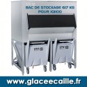 BAC DE STOCKAGE GLACE 617 kg AVEC 2 CHARIOTS ITV