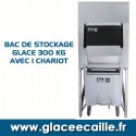 BAC DE STOCKAGE GLACE 300 KG AVEC CHARIOT