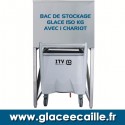 BAC DE STOCKAGE GLACE 150 KG AVEC CHARIOT ITV