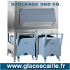 BAC DE STOCKAGE 968 KG SUR BASE AVEC 2 CHARIOTS